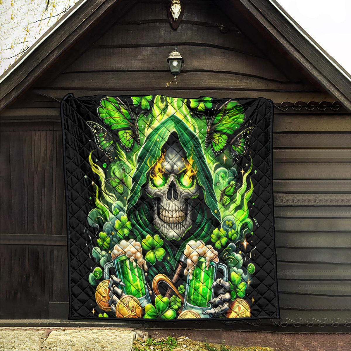 Irish Skull Quilt The Devil Whispered To Me I'm Coming For You - Wonder Print Shop