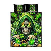 Irish Skull Quilt Bed Set The Devil Whispered To Me I'm Coming For You - Wonder Print Shop