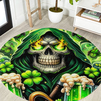Irish Skull Round Carpet The Devil Whispered To Me I'm Coming For You