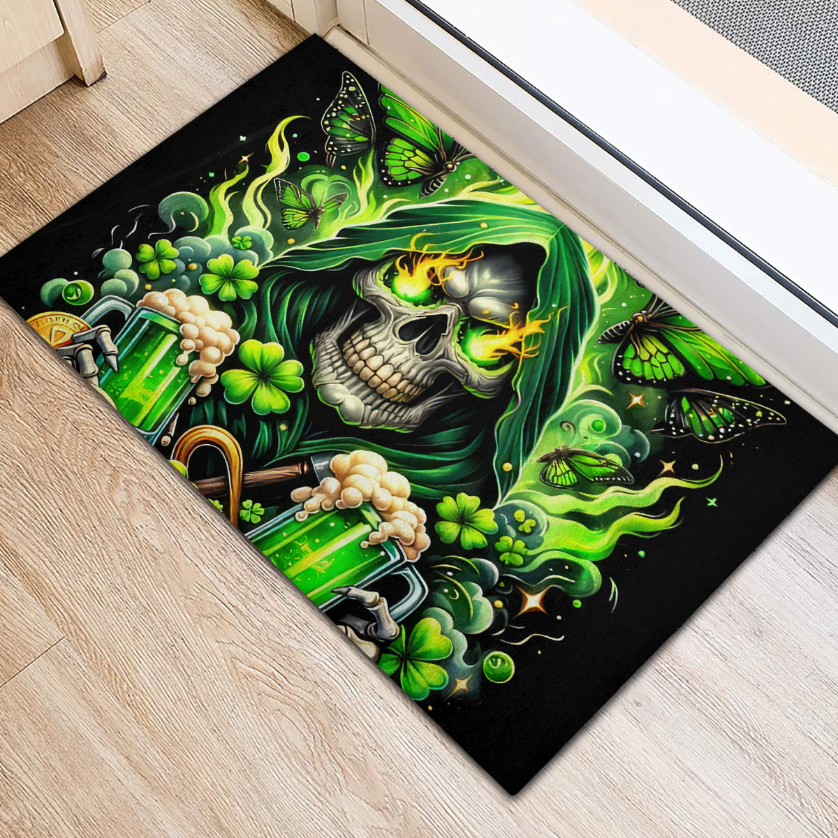 Irish Skull Rubber Doormat The Devil Whispered To Me I'm Coming For You - Wonder Print Shop