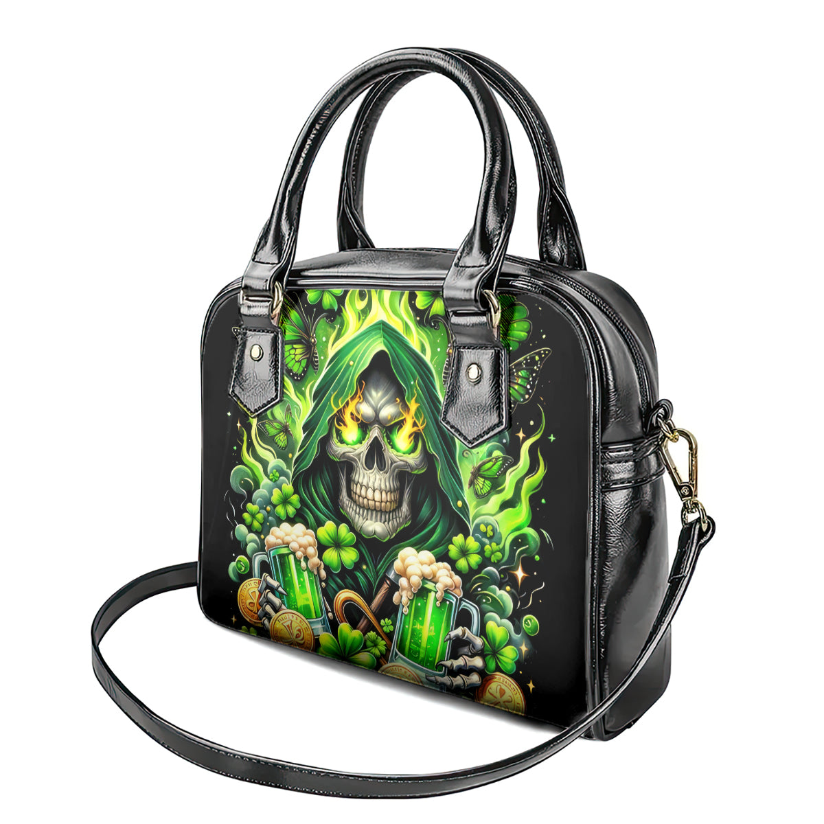 Irish Skull Shoulder Handbag The Devil Whispered To Me I'm Coming For You