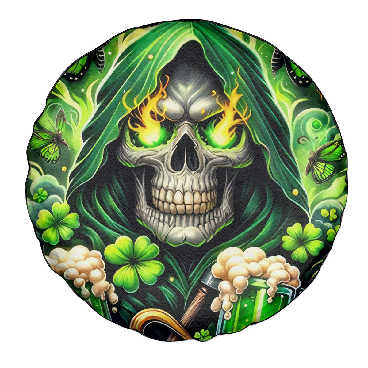 Irish Skull Spare Tire Cover The Devil Whispered To Me I'm Coming For You - Wonder Print Shop