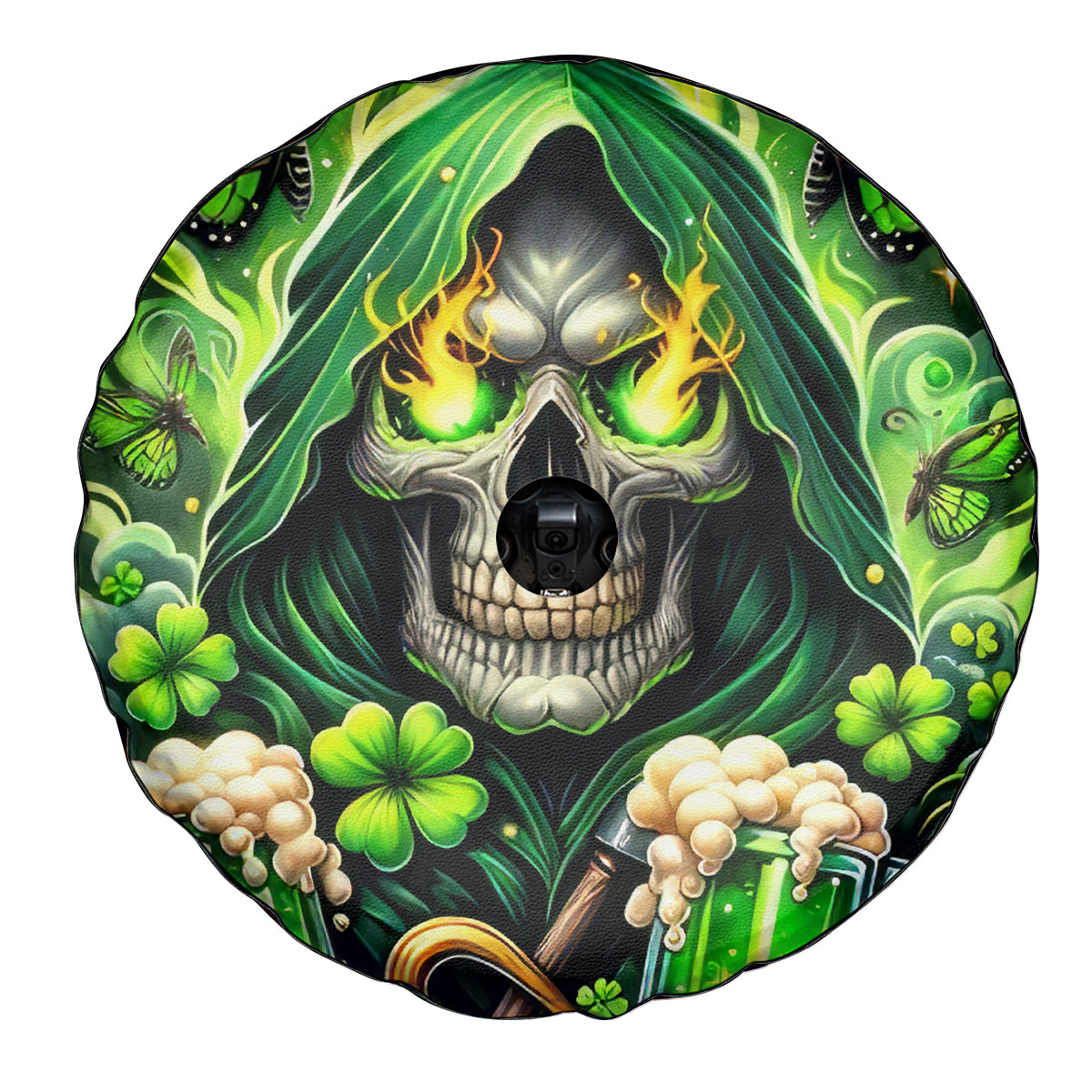 Irish Skull Spare Tire Cover The Devil Whispered To Me I'm Coming For You - Wonder Print Shop