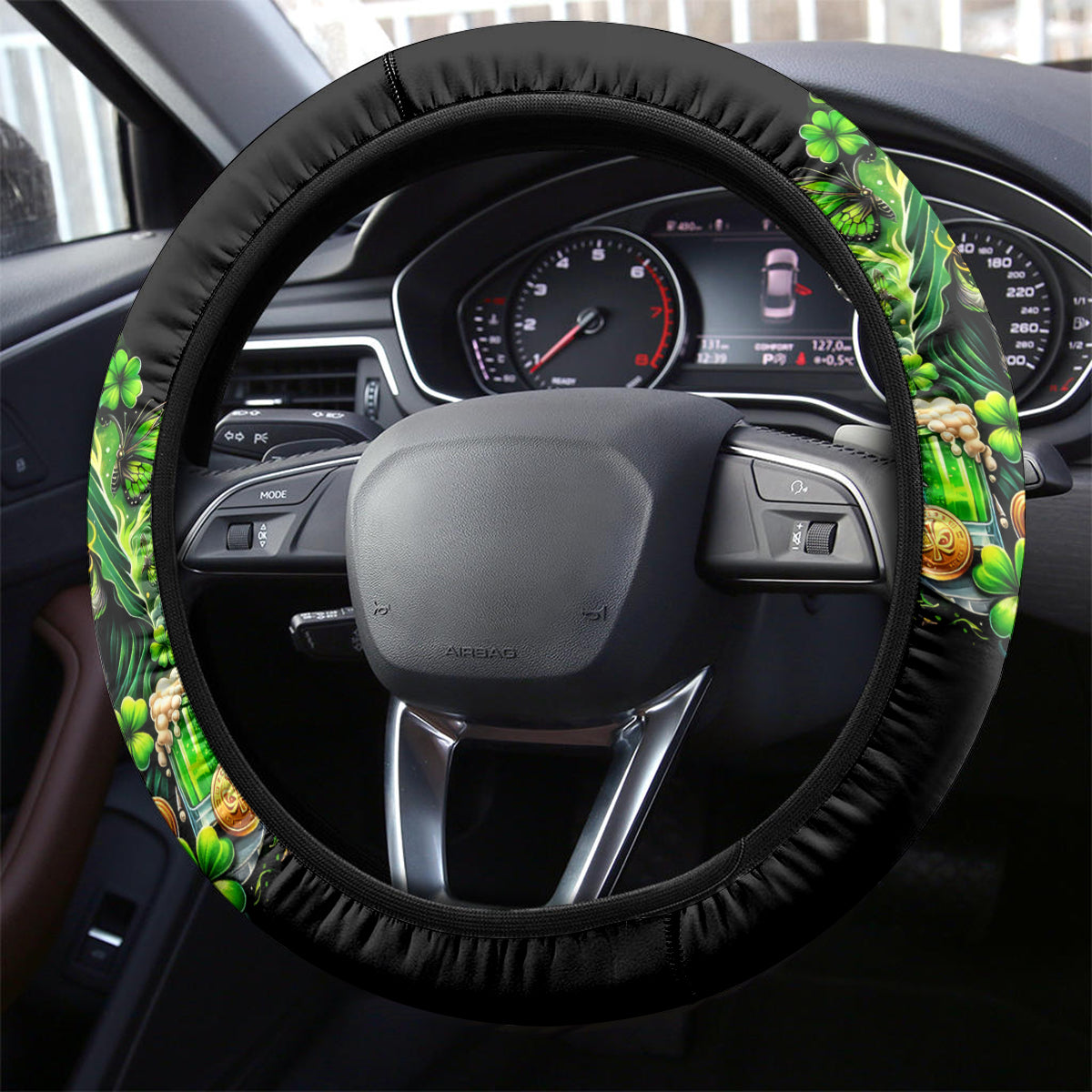 Irish Skull Steering Wheel Cover The Devil Whispered To Me I'm Coming For You - Wonder Print Shop