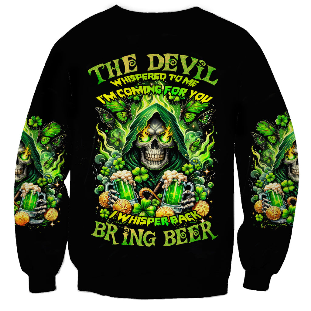Irish Skull Sweatshirt The Devil Whispered To Me I'm Coming For You - Wonder Print Shop