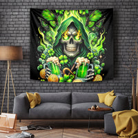 Irish Skull Tapestry The Devil Whispered To Me I'm Coming For You - Wonder Print Shop