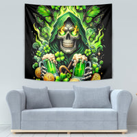 Irish Skull Tapestry The Devil Whispered To Me I'm Coming For You - Wonder Print Shop