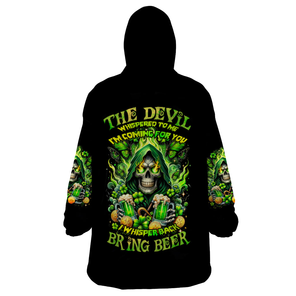 Irish Skull Wearable Blanket Hoodie The Devil Whispered To Me I'm Coming For You - Wonder Print Shop