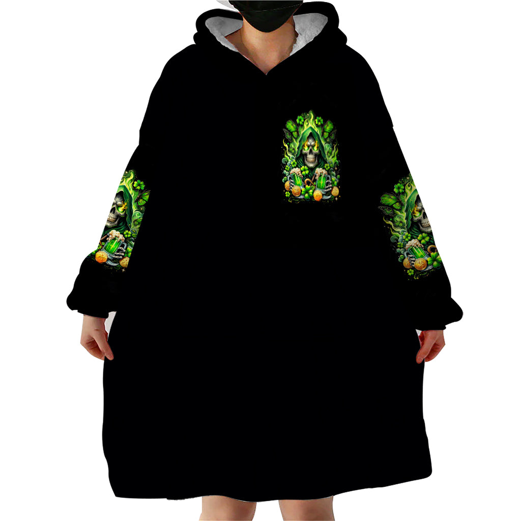 Irish Skull Wearable Blanket Hoodie The Devil Whispered To Me I'm Coming For You - Wonder Print Shop
