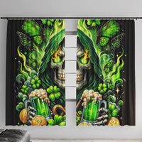 Irish Skull Window Curtain The Devil Whispered To Me I'm Coming For You - Wonder Print Shop