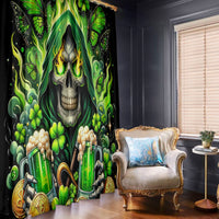 Irish Skull Window Curtain The Devil Whispered To Me I'm Coming For You - Wonder Print Shop