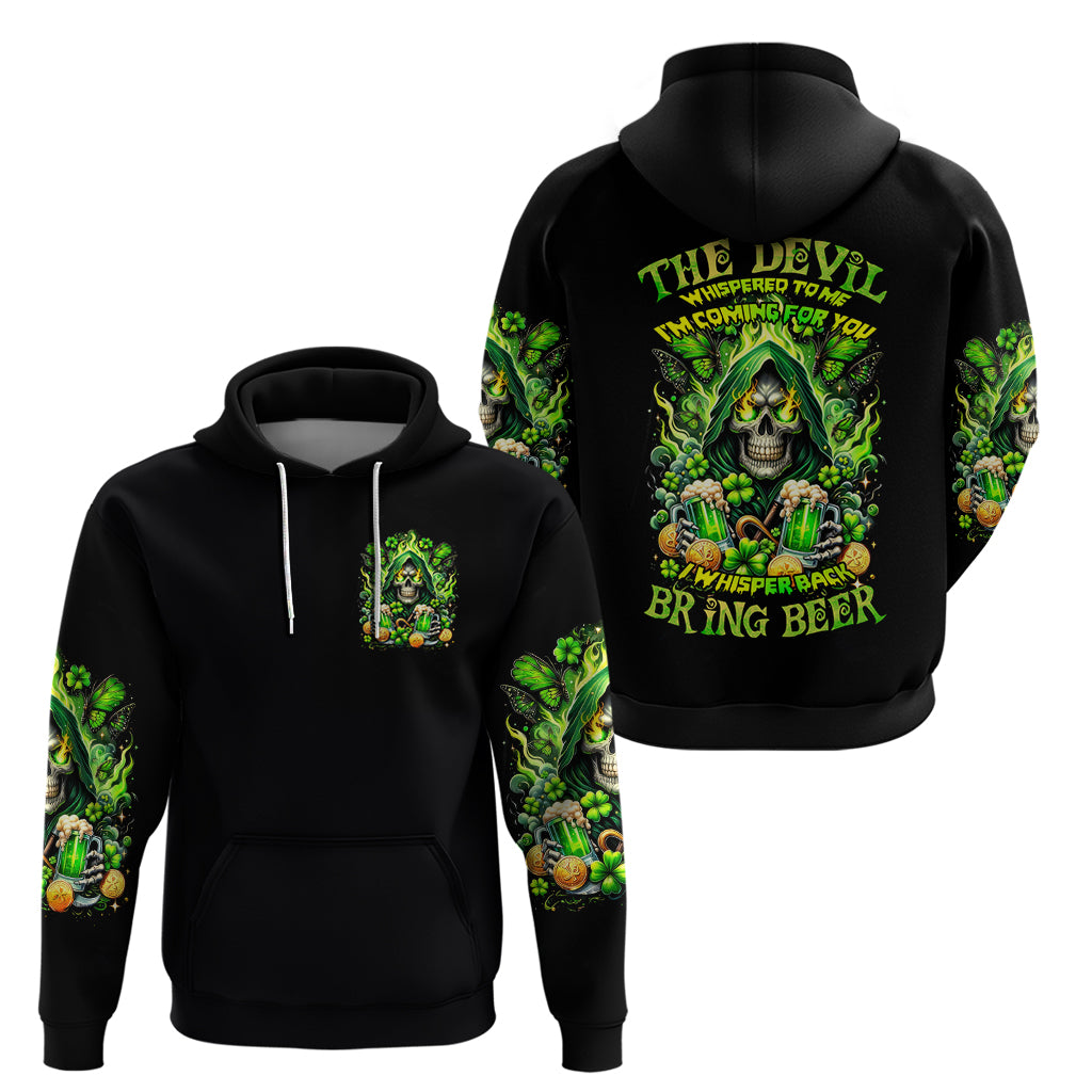 Irish Skull Zip Hoodie The Devil Whispered To Me I'm Coming For You - Wonder Print Shop