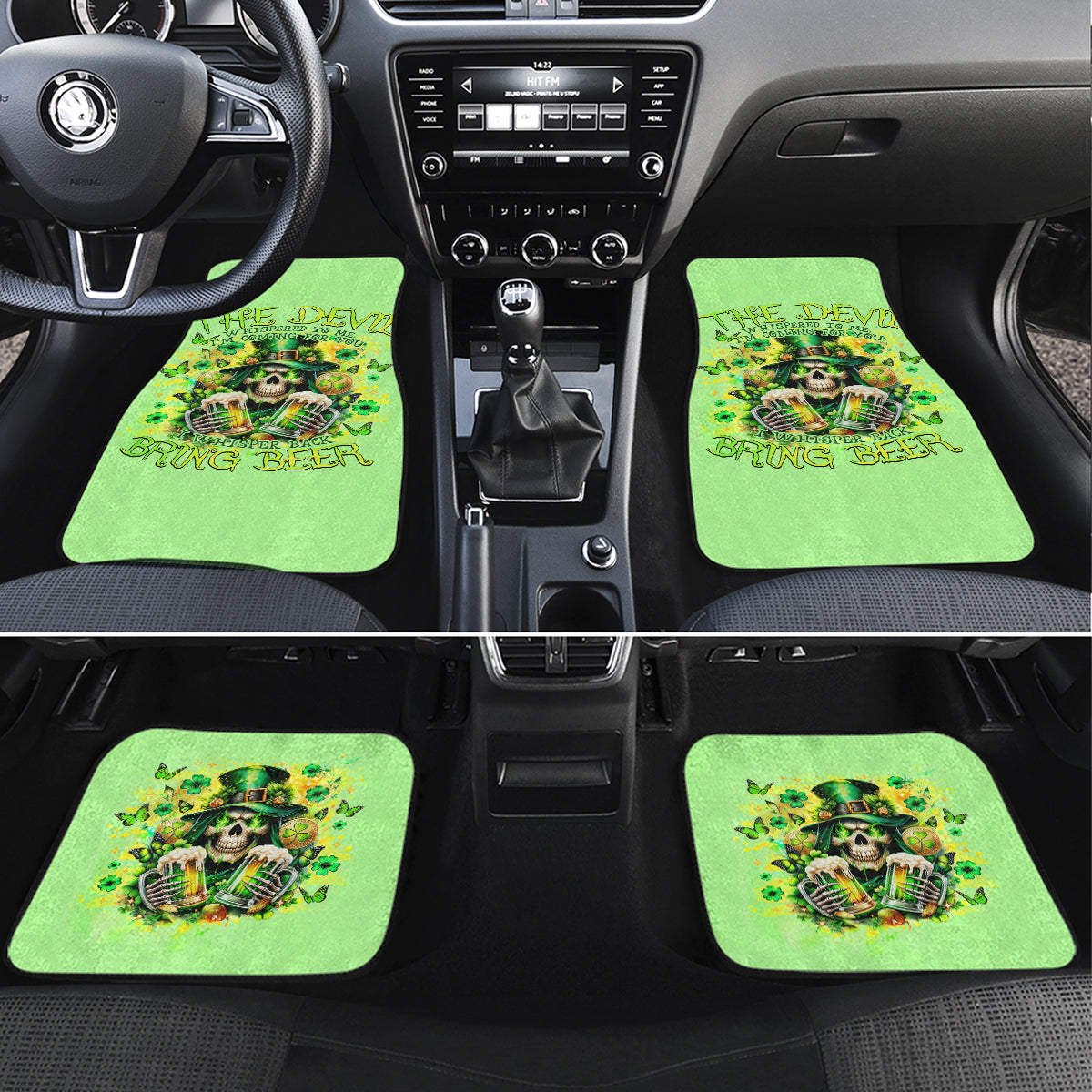 Irish Skull Car Mats The Devil Whispered To Me I'm Coming For You - Wonder Print Shop