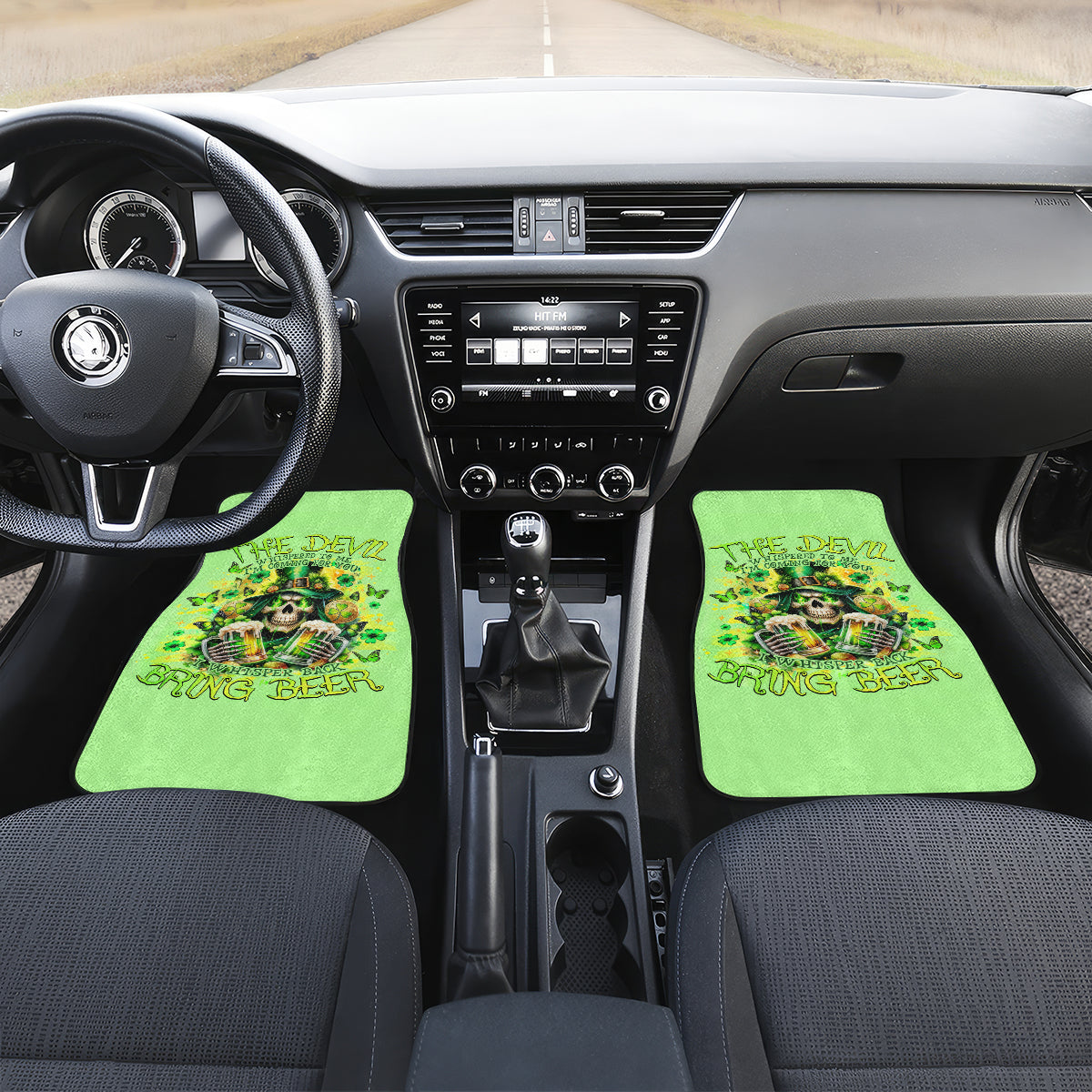 Irish Skull Car Mats The Devil Whispered To Me I'm Coming For You - Wonder Print Shop