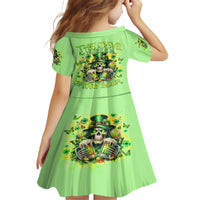 Irish Skull Family Matching Long Sleeve Bodycon Dress and Hawaiian Shirt The Devil Whispered To Me I'm Coming For You - Wonder Print Shop