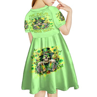 Irish Skull Kid Short Sleeve Dress The Devil Whispered To Me I'm Coming For You - Wonder Print Shop