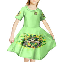 Irish Skull Kid Short Sleeve Dress The Devil Whispered To Me I'm Coming For You - Wonder Print Shop