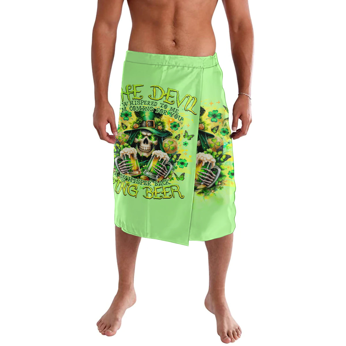 Irish Skull Lavalava The Devil Whispered To Me I'm Coming For You - Wonder Print Shop