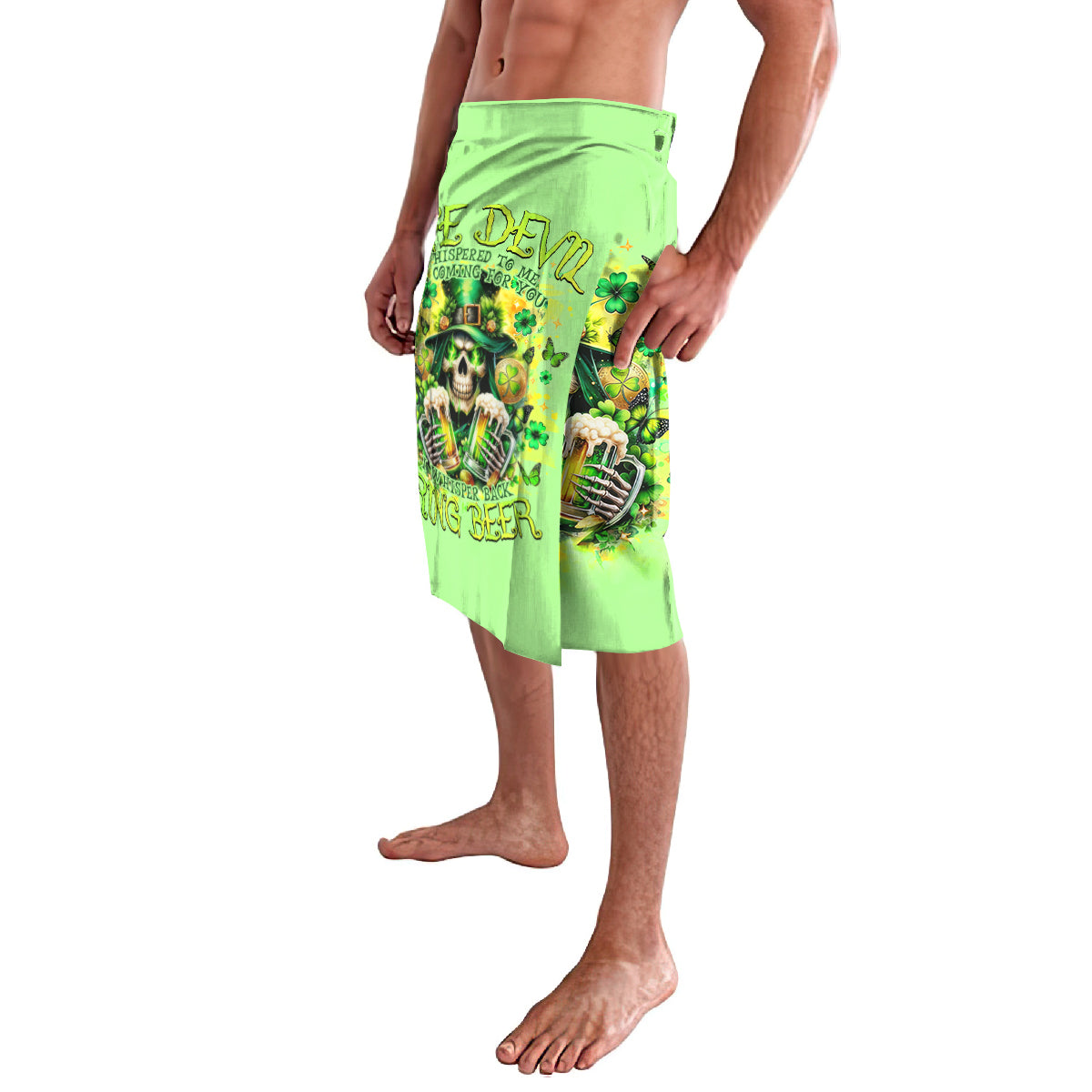 Irish Skull Lavalava The Devil Whispered To Me I'm Coming For You - Wonder Print Shop