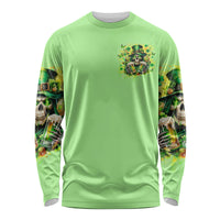 Irish Skull Long Sleeve Shirt The Devil Whispered To Me I'm Coming For You - Wonder Print Shop
