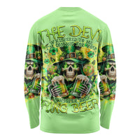 Irish Skull Long Sleeve Shirt The Devil Whispered To Me I'm Coming For You - Wonder Print Shop