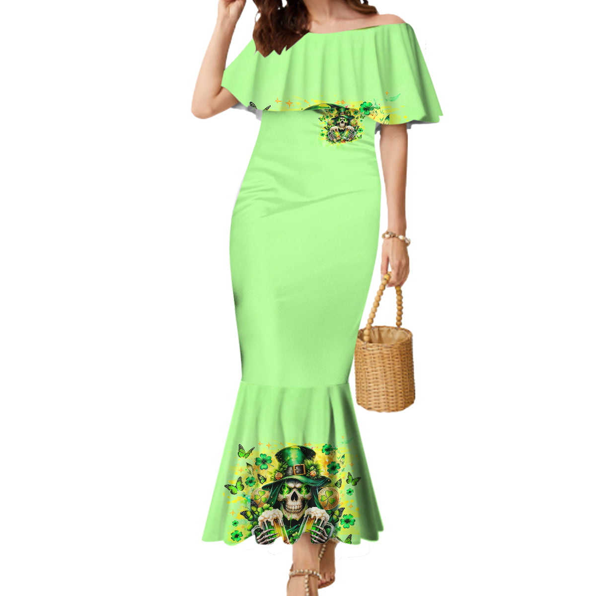 Irish Skull Mermaid Dress The Devil Whispered To Me I'm Coming For You - Wonder Print Shop