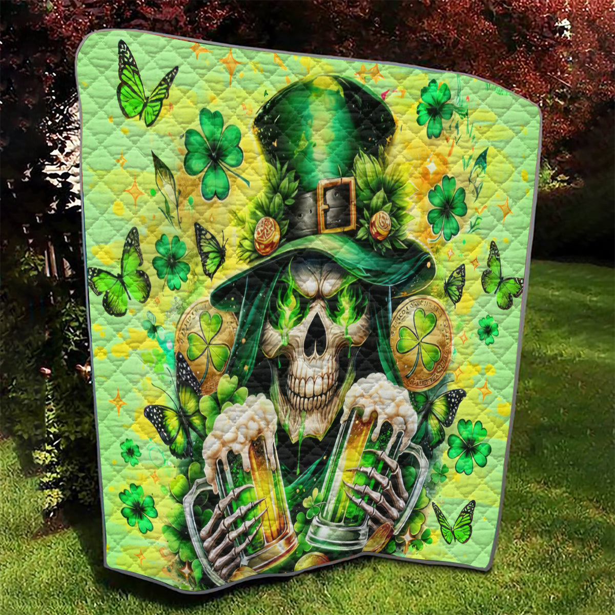 Irish Skull Quilt The Devil Whispered To Me I'm Coming For You - Wonder Print Shop