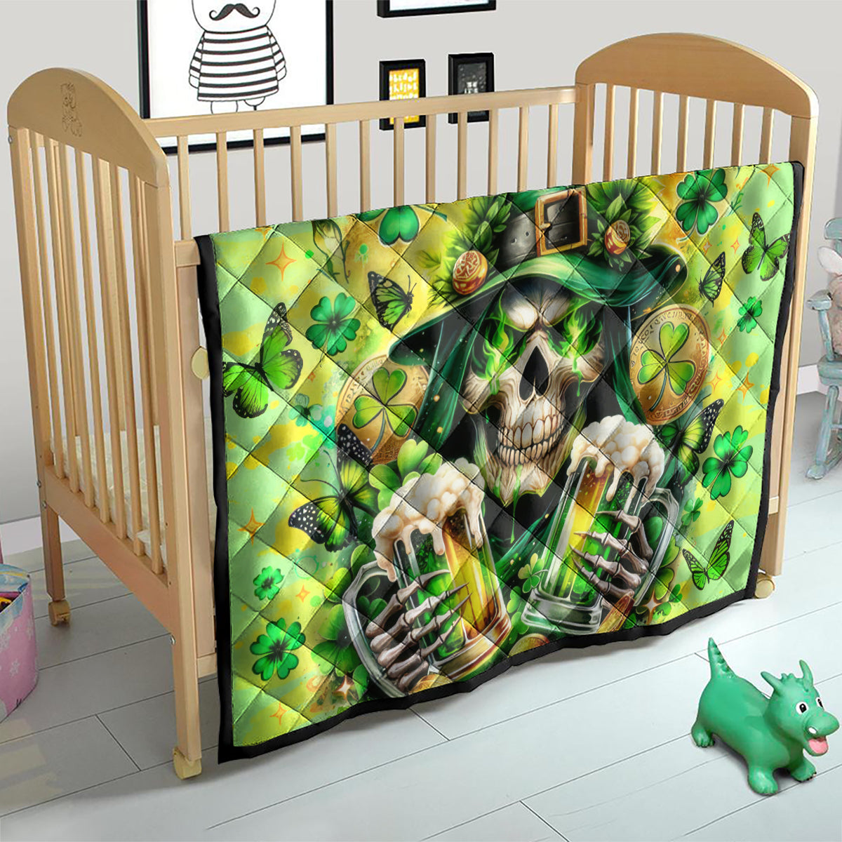 Irish Skull Quilt The Devil Whispered To Me I'm Coming For You - Wonder Print Shop