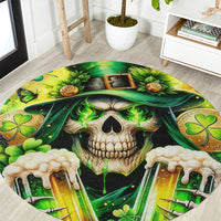 Irish Skull Round Carpet The Devil Whispered To Me I'm Coming For You