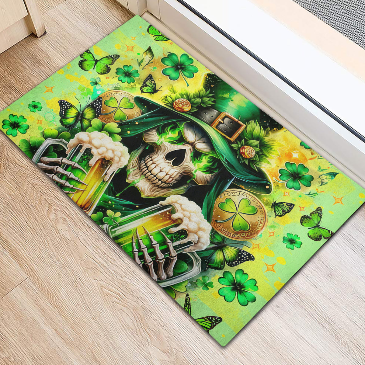 Irish Skull Rubber Doormat The Devil Whispered To Me I'm Coming For You - Wonder Print Shop