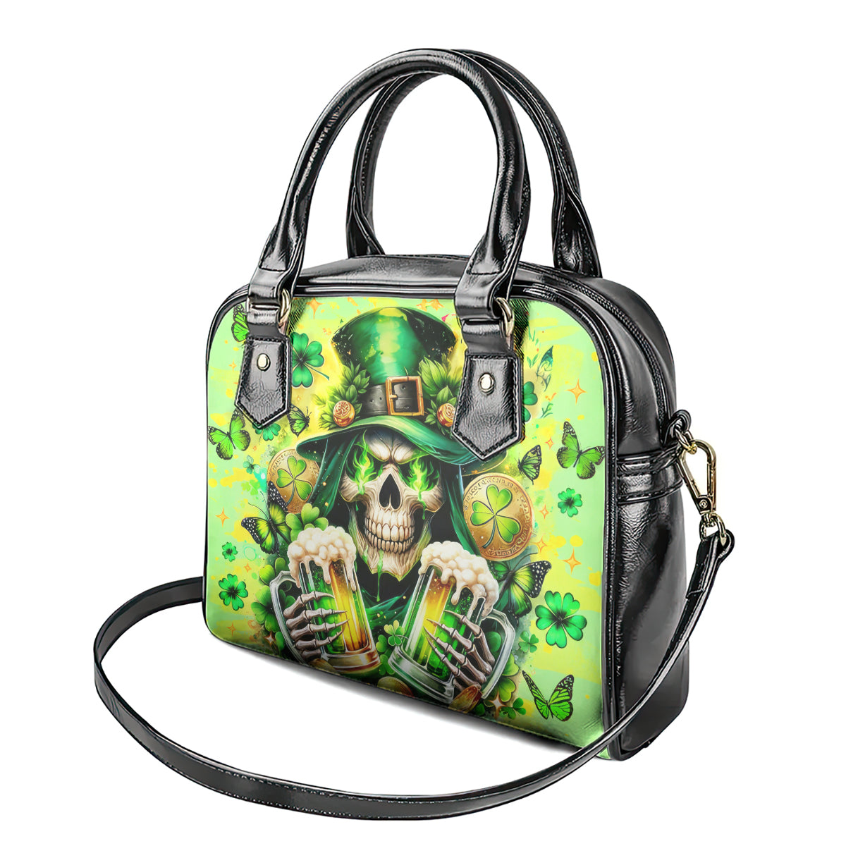 Irish Skull Shoulder Handbag The Devil Whispered To Me I'm Coming For You