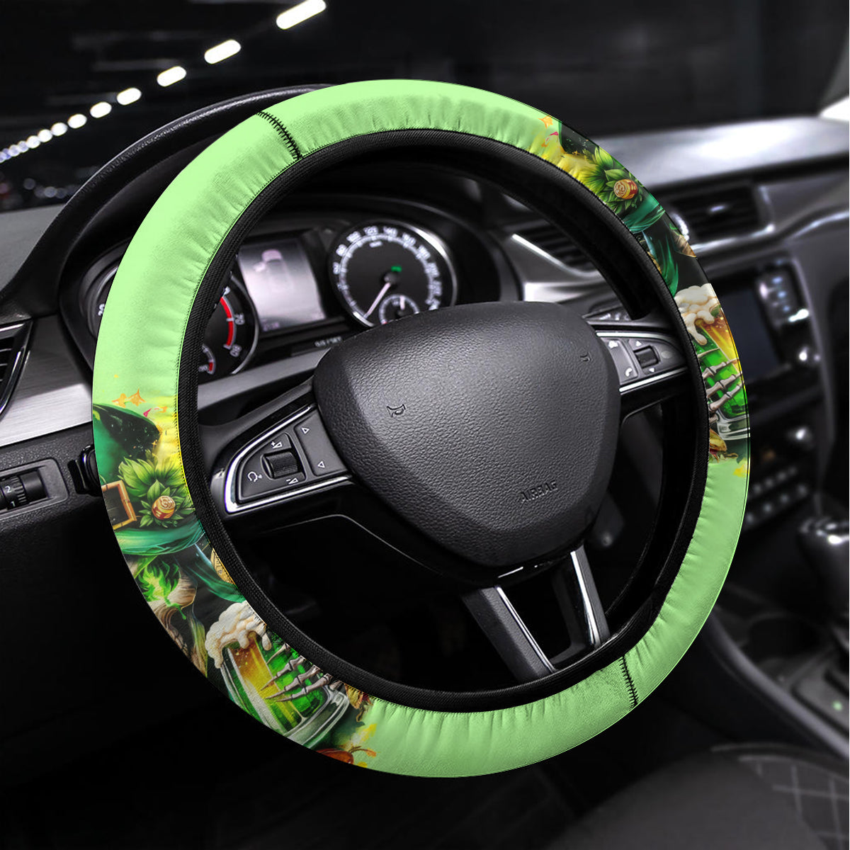 Irish Skull Steering Wheel Cover The Devil Whispered To Me I'm Coming For You - Wonder Print Shop