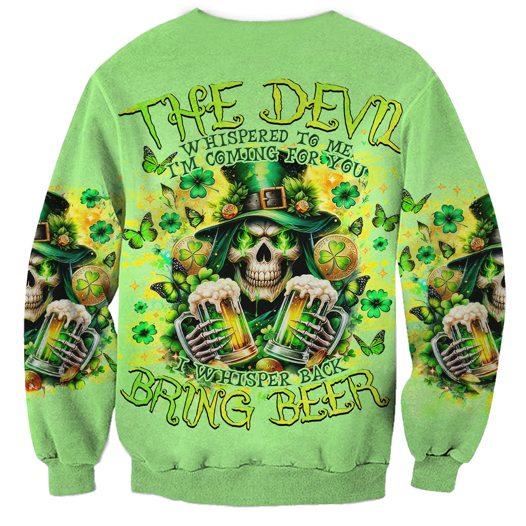Irish Skull Sweatshirt The Devil Whispered To Me I'm Coming For You - Wonder Print Shop