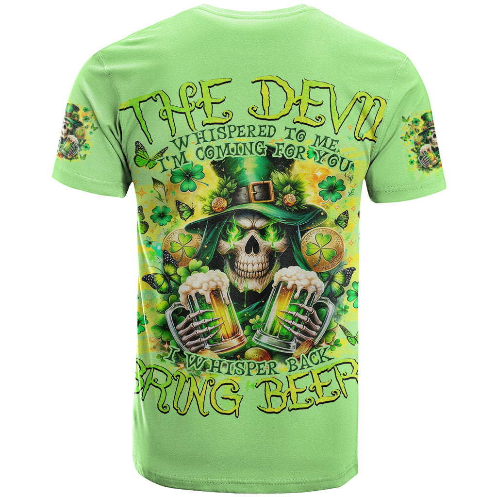Irish Skull T Shirt The Devil Whispered To Me I'm Coming For You - Wonder Print Shop
