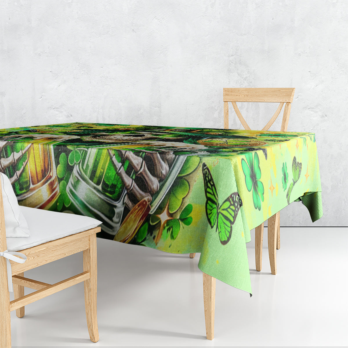 Irish Skull Tablecloth The Devil Whispered To Me I'm Coming For You - Wonder Print Shop