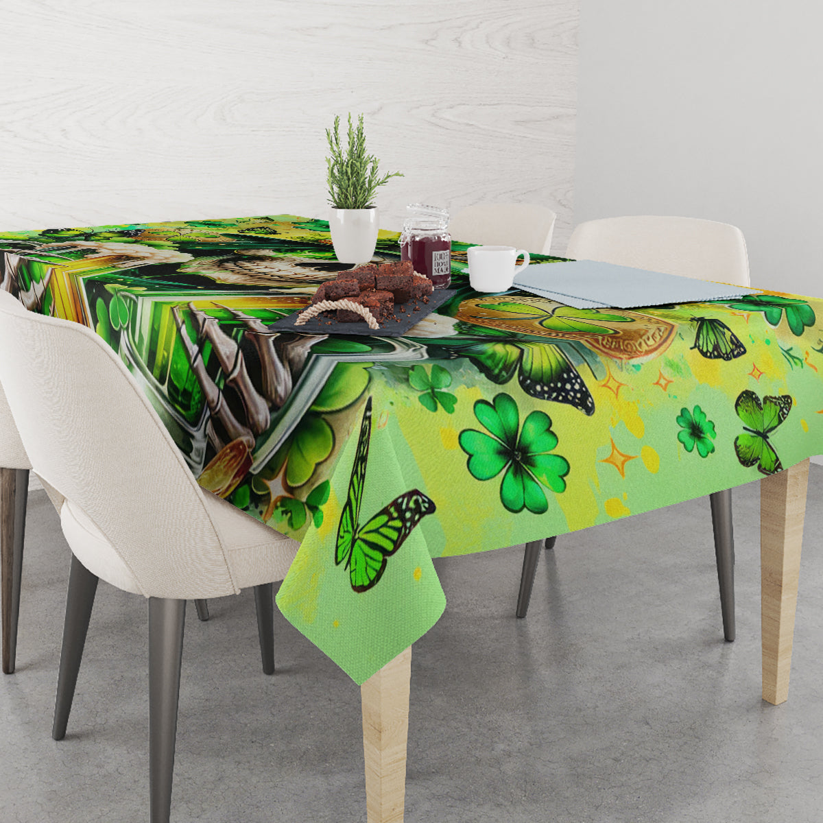 Irish Skull Tablecloth The Devil Whispered To Me I'm Coming For You - Wonder Print Shop