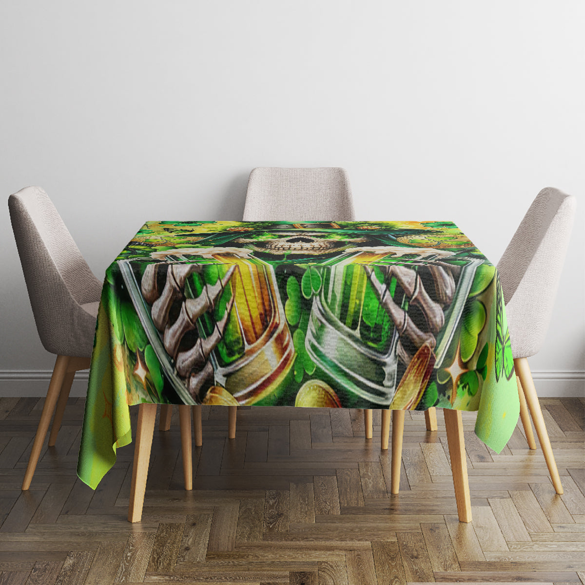 Irish Skull Tablecloth The Devil Whispered To Me I'm Coming For You - Wonder Print Shop