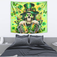 Irish Skull Tapestry The Devil Whispered To Me I'm Coming For You - Wonder Print Shop