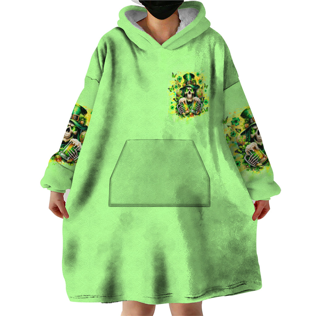 Irish Skull Wearable Blanket Hoodie The Devil Whispered To Me I'm Coming For You - Wonder Print Shop
