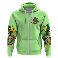 Irish Skull Zip Hoodie The Devil Whispered To Me I'm Coming For You - Wonder Print Shop