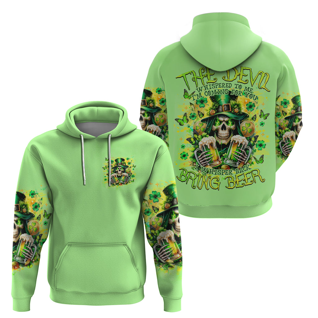 Irish Skull Zip Hoodie The Devil Whispered To Me I'm Coming For You - Wonder Print Shop