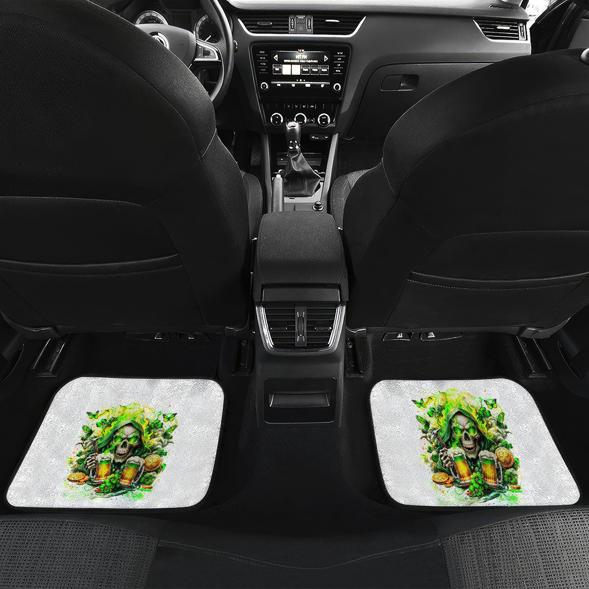 Irish Skull Car Mats I Whisper Back Bring Beer - Wonder Print Shop