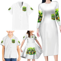 Irish Skull Family Matching Long Sleeve Bodycon Dress and Hawaiian Shirt I Whisper Back Bring Beer - Wonder Print Shop