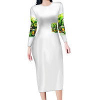 Irish Skull Family Matching Long Sleeve Bodycon Dress and Hawaiian Shirt I Whisper Back Bring Beer - Wonder Print Shop