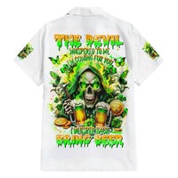 Irish Skull Family Matching Off Shoulder Long Sleeve Dress and Hawaiian Shirt I Whisper Back Bring Beer - Wonder Print Shop