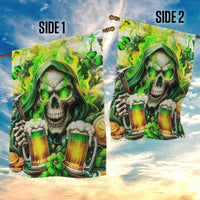 Irish Skull Garden Flag I Whisper Back Bring Beer - Wonder Print Shop