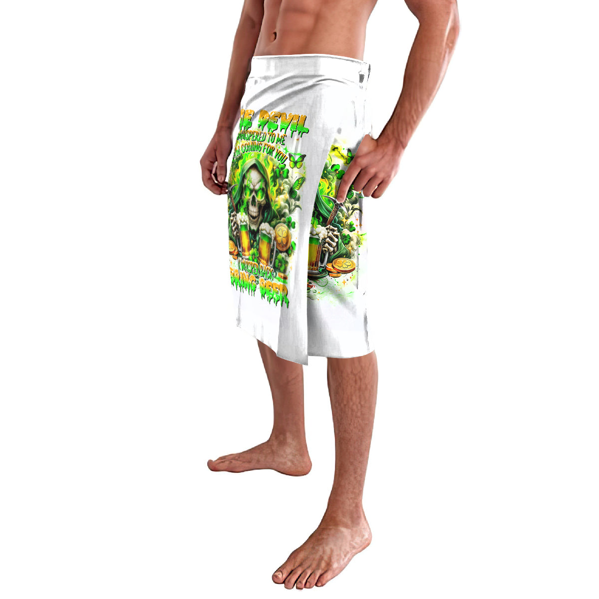 Irish Skull Lavalava I Whisper Back Bring Beer - Wonder Print Shop