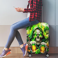 Irish Skull Luggage Cover I Whisper Back Bring Beer - Wonder Print Shop