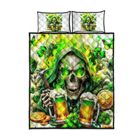 Irish Skull Quilt Bed Set I Whisper Back Bring Beer - Wonder Print Shop