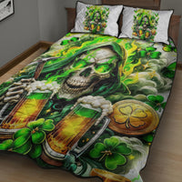 Irish Skull Quilt Bed Set I Whisper Back Bring Beer - Wonder Print Shop